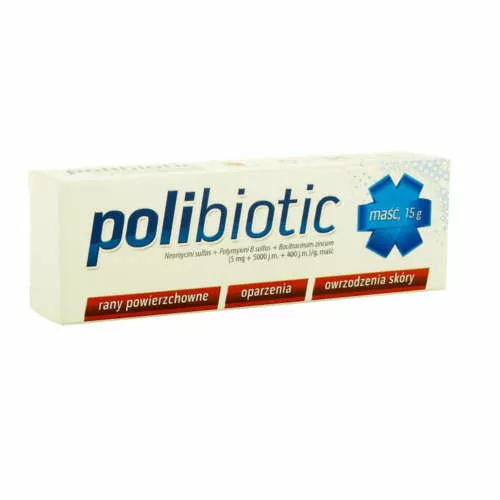 Polibiotic (5 mg + 5000 j.m. + 400 j.m.)/g, maść, 15 g