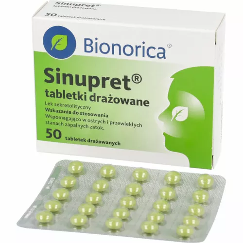 Sinupret, 50 tabletek drażowanych
