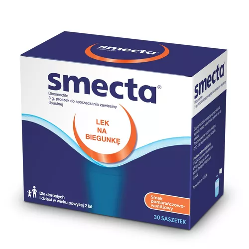 Smecta 3 g, smak pomarańczowo-waniliowy, 30 saszetek