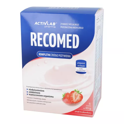 RECOMED - odżywcza dieta kompletna o smaku truskawkowym, 6 saszetek