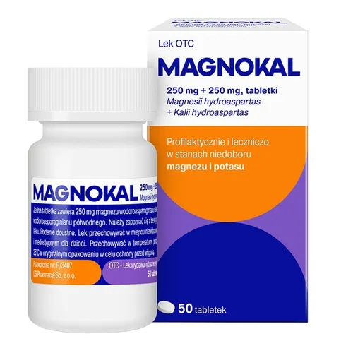 Magnokal 250 mg + 250 mg, 50 tabletek