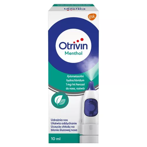 Otrivin Menthol 1 mg/ml, aerozol do nosa, roztwór, 10 ml