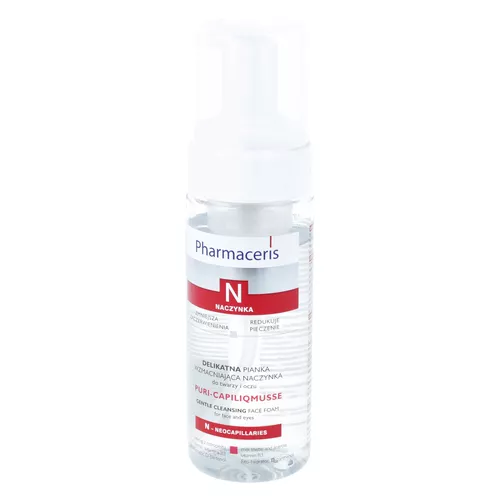 Pharmaceris N PURI-CAPILIQMUSSE - delikatna pianka wzmacniająca naczynka do mycia twarzy i oczu, 150 ml