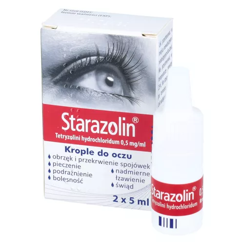 Starazolin 0,5 mg/ ml, krople do oczu, 2x5 ml