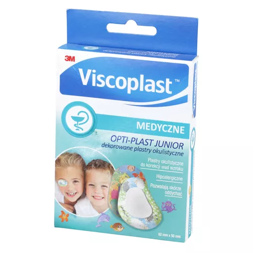 Viscoplast Opti-Plast Junior dekorowany - plastry okulistyczne, 10 sztuk