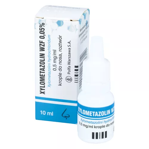 Xylometazolin WZF 0,5 mg/ml krople do nosa, 10 ml