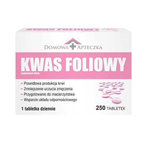 Domowa Apteczka kwas foliowy 400 mg, 250 tabletek