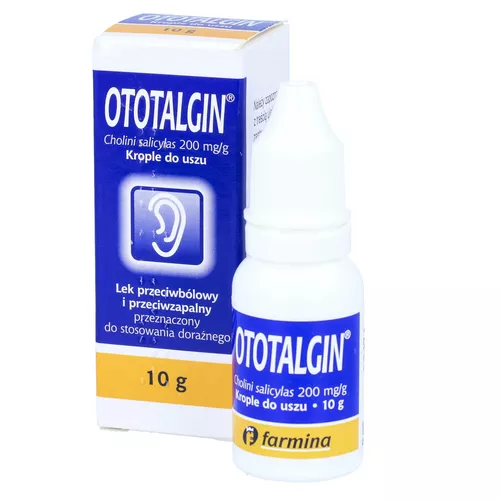 Ototalgin 200 mg/g, krople do uszu, 10 g