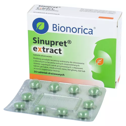 Sinupret extract 160 mg, 20 tabletek drażowanych