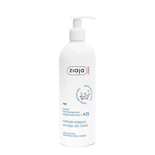 Ziaja Med - kuracja dermatologiczna, pielęgnacja skóry z AZS, natłuszczająca emulsja do ciała, 400 ml