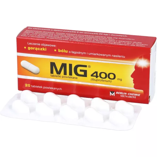 MIG 400 mg, 20 tabletek powlekanych