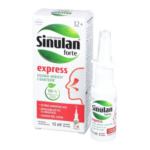 Sinulan Express Forte - wspomaganie leczenia zapalenia zatok oraz kataru, 15 ml