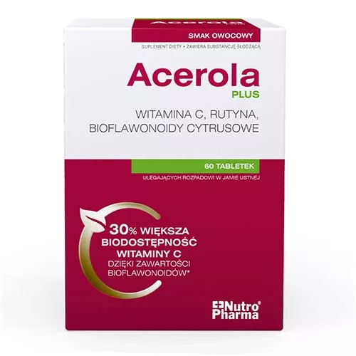 Acerola Plus Witamina C, 60 tabletek do ssania