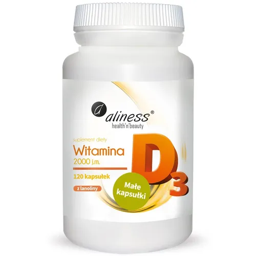 Aliness Witamina D3 2000 j.m., 120 kapsułek