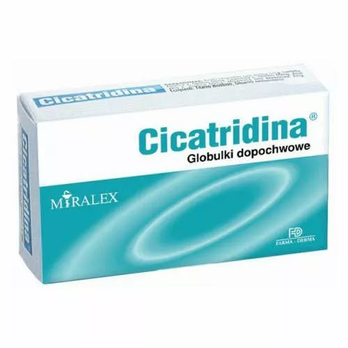 Cicatridina - wspomaga proces gojenia ran i regeneracji błon śluzowej pochwy, globulki dopochwowe 2 g, 10 sztuk
