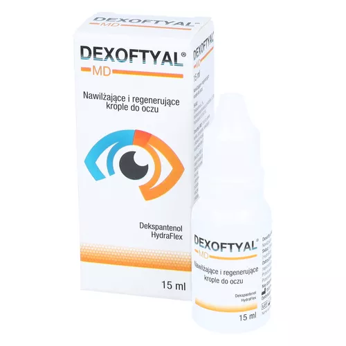 DEXOFTYAL MD - nawilżające i regenerujące krople do oczu, 15 ml