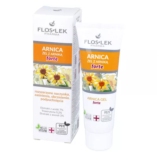FLOSLEK Arnica - żel arnikowy forte na rozszerzone naczynka, zasinienia, obrzmienia i popuchnięcia, 50 ml