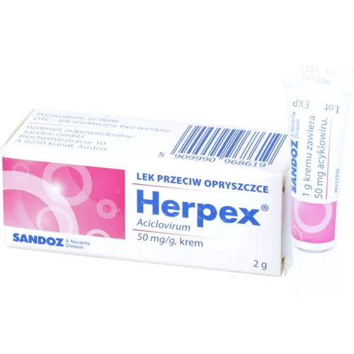 Herpex 50 mg/g, krem, 2 g