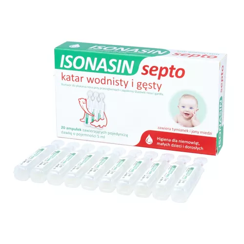 ISONASIN septo - katar wodnisty i gęsty, ampułki, 20x5 ml