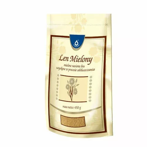 Oleofarm, Len Mielony, mielone nasiona lnu, 450 g