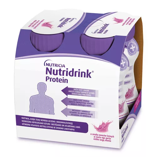 Nutridrink Protein - o smaku owoców leśnych, płyn, 4 x 125 ml