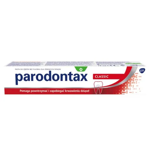 Parodontax Classic - pasta do zębów bez fluoru, 75 ml