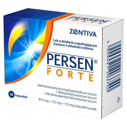 Persen Forte 87,5 mg + 17,5 mg + 17,5 mg, 20 kapsułek