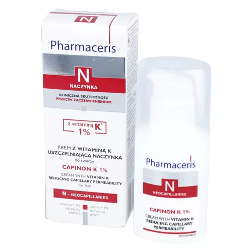 Pharmaceris N CAPINON K1% - krem z witaminą K uszczelniającą naczynka, 30 ml