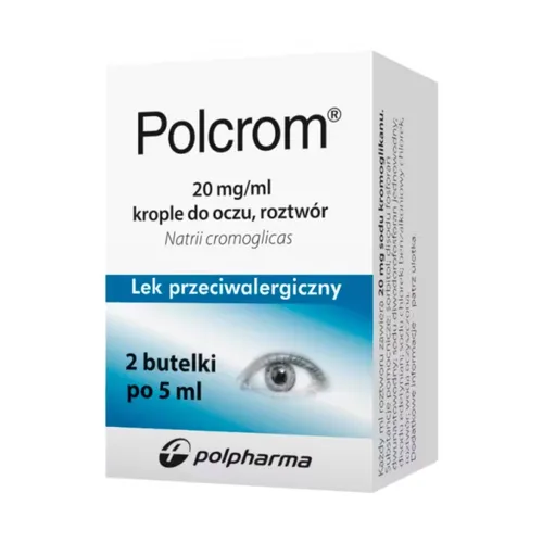 Polcrom 20 mg/ml, krople do oczu, 2 x 5 ml