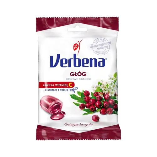 Verbena Głóg, cukierki ziołowe z witaminą C, 60 g