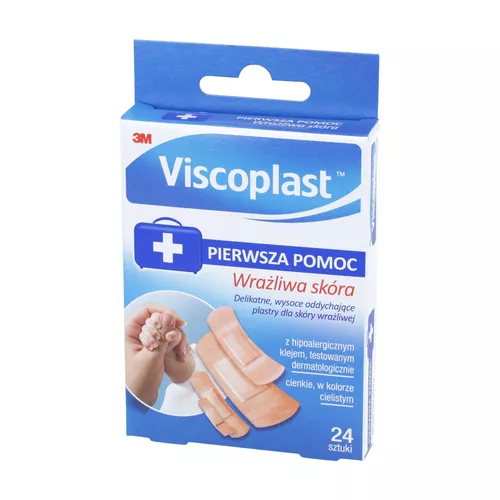Viscoplast Wrażliwa Skóra - zestaw plastrów, 24 sztuki