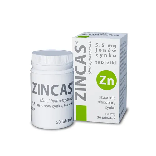 Zincas, 50 tabletek