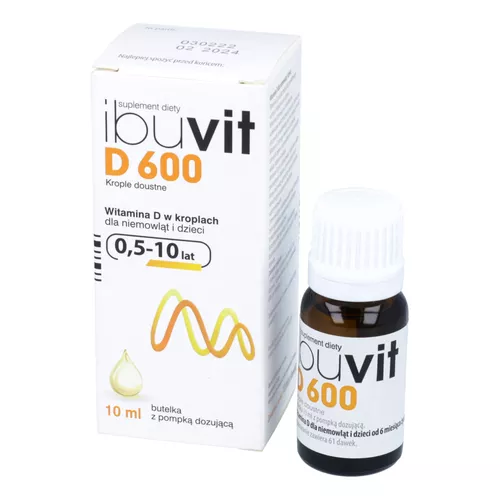 ibuvit D 600 - dietetyczny środek dla niemowląt, krople doustne, 10 ml