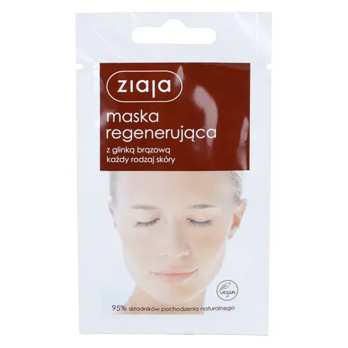 ziaja - maska regenerująca z glinką brązową, do każdego rodzaju skóry, 7 ml