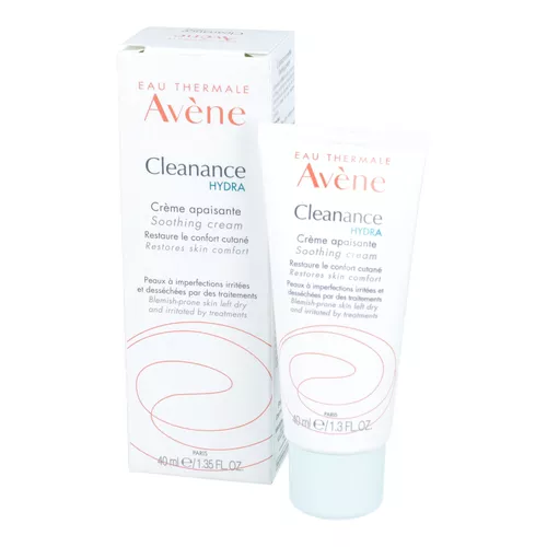 Avene Cleanance HYDRA - krem łagodzący do twarzy i ciała, po zabiegach farmakologicznych, 40 ml