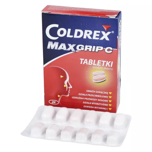 Coldrex MaxGrip C, 24 tabletek