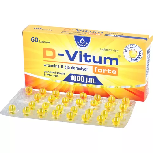 D-Vitum Forte 1000 j.m., 60 kapsułek
