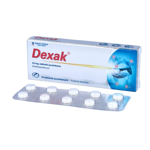 Dexak 25 mg, 10 tabletki powlekane