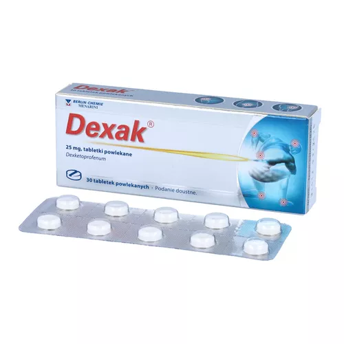Dexak 25 mg, 30 tabletek powlekanych
