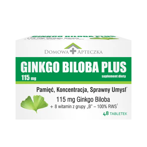 Domowa Apteczka GINKGO BILOBA PLUS Domowa Apteczka - tabletki, 48 sztuk