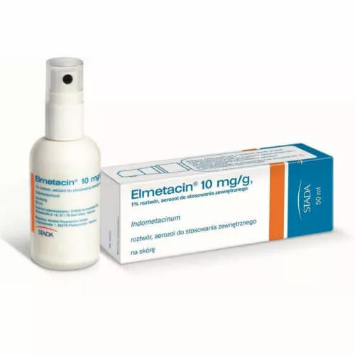Elmetacin 1%, 10 mg/g, aerozol, 50 ml