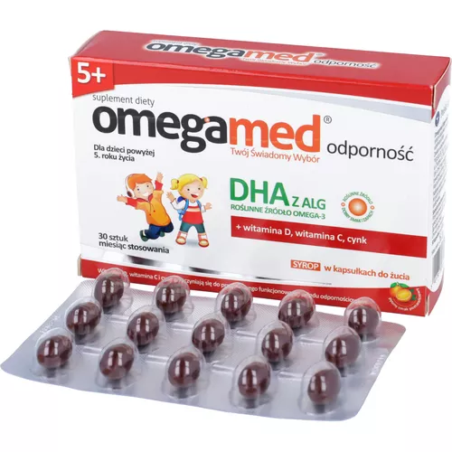 Omegamed odporność 5+, 30 kapsułek do żucia