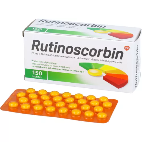 Rutinoscorbin 25 mg + 100 mg, 150 tabletek