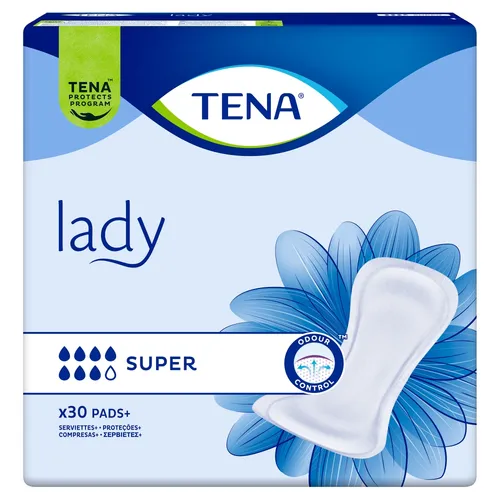 TENA Lady Super - pieluchy anatomiczne, 30 sztuk