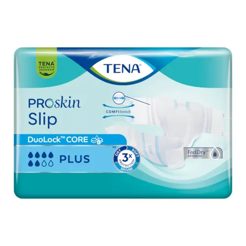 TENA Slip Plus - pieluchomajtki, rozmiar L, 10 sztuk