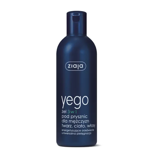 ziaja yego - żel 3w1 pod prysznic dla mężczyzn twarz, ciało, włosy, 300 ml