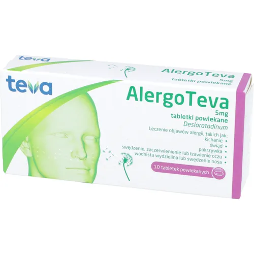 Alergo Teva 5 mg - lek na alergię, 10 tabletek