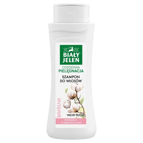 BIAŁY JELEŃ - hipoalergiczny szampon do włosów z czystą bawełną, 300 ml