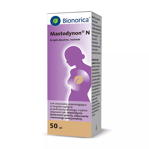 Mastodynon NR - krople doustne, łagodzi objawy zespołu napięcia przedmiesiączkowego, 50 ml
