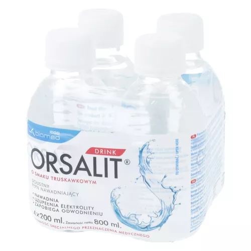 ORSALIT DRINK - gotowy do spożycia doustny płyn nawadniający, 4x200 ml